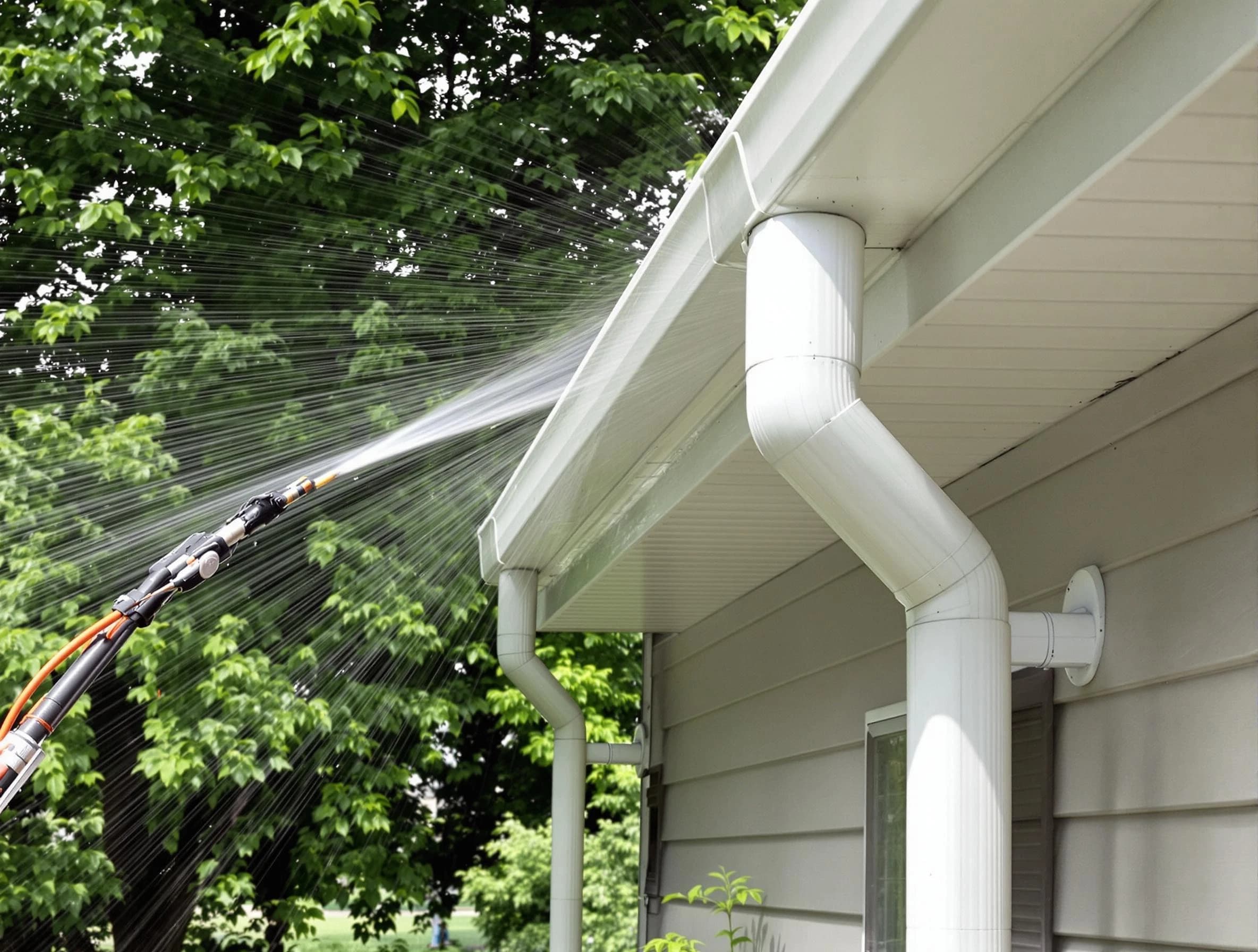 Cleared gutters by Kent Roofing Company for a clean drainage system in Kent, OH