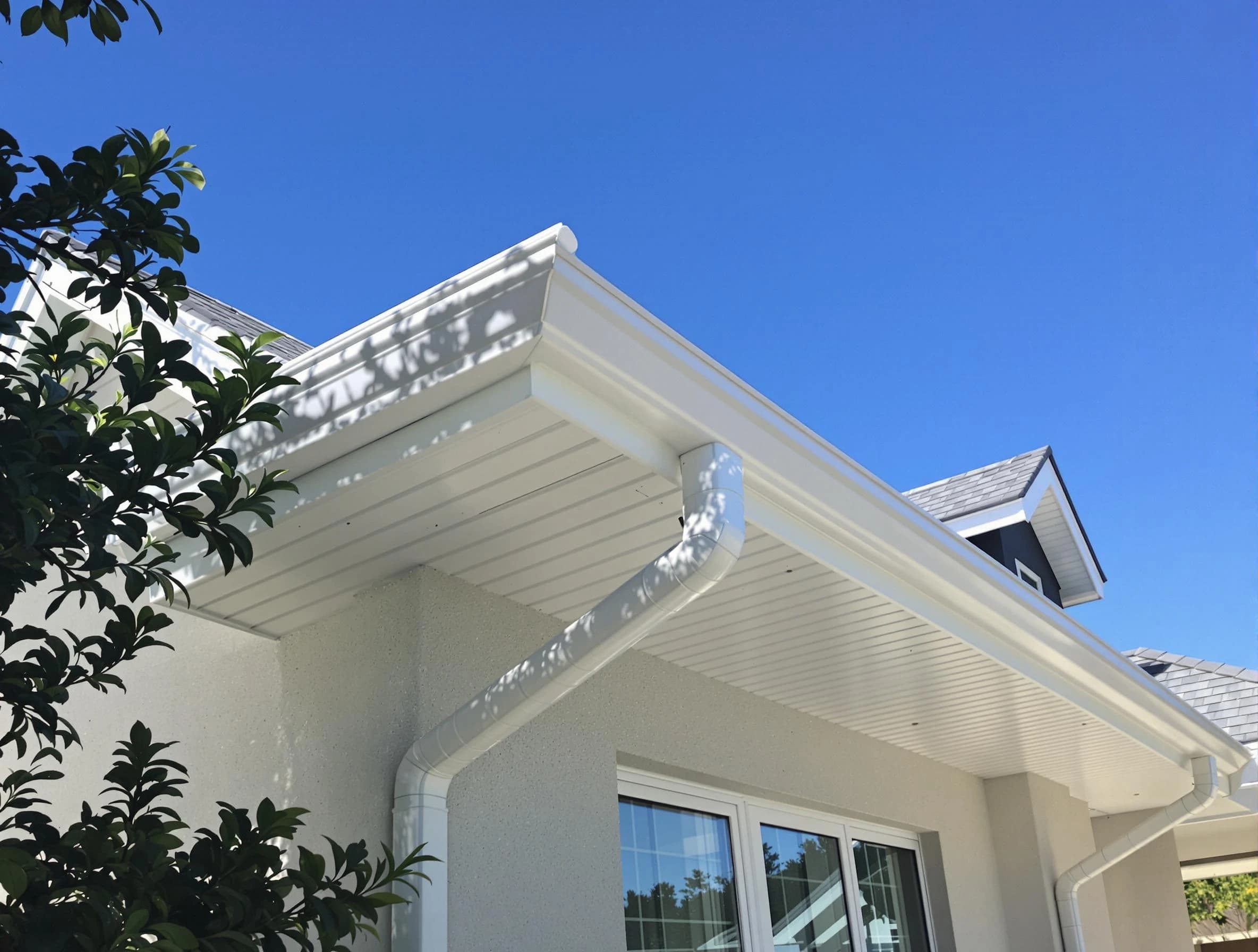 Custom-fit rain gutter system by Kent Roofing Company in Kent, OH